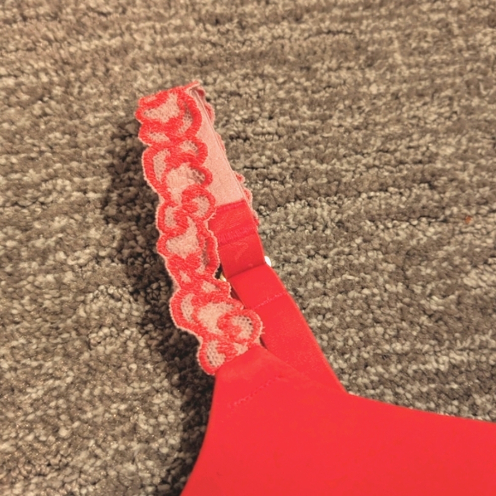 Natori Hot Pink Lace Strap Lined Underwire Bra 36DD - Picture 3 of 9